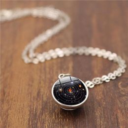 Interior Decorations Car Decoration Pendant Solar System Doublesided Glass Starry Sky Auto Rearview Mirror Hanging Gem Accessories Girl Gift