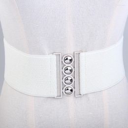 Belts Goowail 7.5cm Width For Women Simple Style Original Buckle Design Dresses Ladies Elastic Waistband Stretch WhiteBelts Fred22