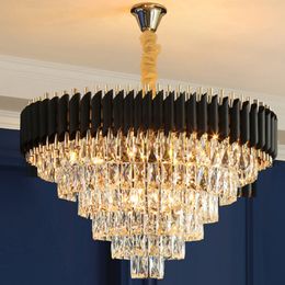 Mordern Led Crystal Chandelier Luxury Church Lamp for Living Room Bedroom Palace Kitchen Hotel Bar Home Decor Light Fixtures