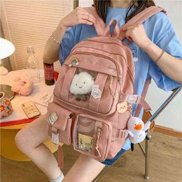 Backpack Cute Girls School Bags for Teenagers Student Women Schoolbag New 220628