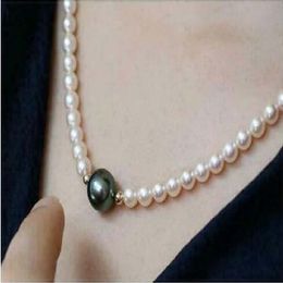 Top Akoya 7-8mm white Pearl Necklace 18" 14K