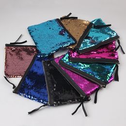 Mermaid Sequin Clutch Bag Reversible Sequins Handbag Women Glitter Zipper Wallet Dinner Bag Party Cosmetic Storage Bags TH0097