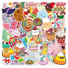 50Pcs Candy Stickers Skate Accessories Cute Vsco Waterproof Vinyl Sticker For Skateboard Luggage Water Bottle Laptop Car Decals Kids Gifts Toys