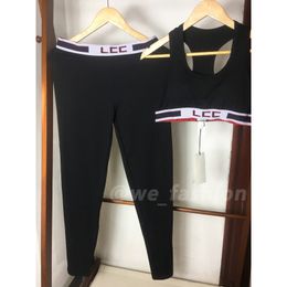 Luxury Women Designer Gym Clothing G Jogging Tracksuits Crop Tops Pants Slim Fit Oga Suits Sets Woman Body Mechanics Outfit Sports 0727