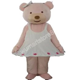 High quality Pink Bear Mascot Costume Stage Performance Cartoon Character Outfit Performance halloween Party Dress