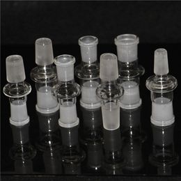 10 Styles Glass Adapter 7cm Hookah Bowl Adaptor 14mm-14mm 18-18mm Female 14-18mm male glass water pipe adaptors for bong oil rig