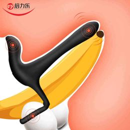 NXY toyCouples Long Lasting Erection Penis Vibrator With Double Ring Nipples Massager Vagina Clitoris Stimulator Orgasm Adult Toys Q0508sex