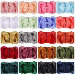 Cotton Solid Baby Headband For Cute Girls Kid Big Bowknot Turban Elastic Hairbands Handmade Headwear Hair Accessories