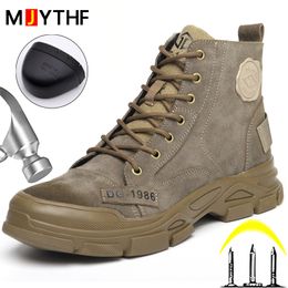 High Quality Men Work & Safety Boots Indestructible Shoes Footwear Mens Safety Shoes Puncture-Proof Work Boots Protective Sh