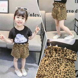 Pants For Girls Leopard Short Pants Girls Children's Trousers Teenage Casual Style Kids Clothing 210412