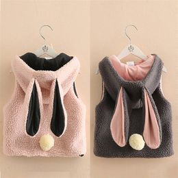 OutwearCoats High Quality Spring Fall Fashion Vests BoysGirls Jacket Appliques Ear Coat For Kids Sleeveless Vests LJ201130