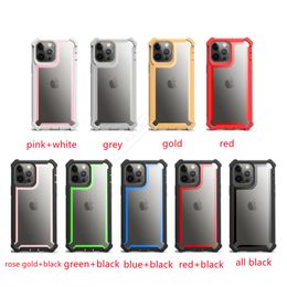 360 Full Body Bumper Phone Cases Heavy Duty Hard PC Defender Crystal Clear Case For iPhone 13 Pro Max 12 11 XR XS 7 8 6 Plus Acrylic Protective Cover