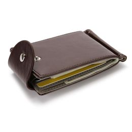 wallets clips Canada - Wallets Men PU Leather Wallet Short Coin Pocket Slots Money Clip Business Purse Holder Travel Organizer Case MaleWallets