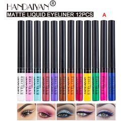 Eyeliner FDA certified colors A/B/C group packing for option Liquid Eyeliners Waterproof and anti sweat 12 pcs a set quick dry bright -colored without pulling