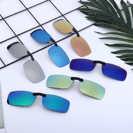 Polarized Clip on Sunglasses Rimless Clip on Sunglasses Lightweight Polarized Eyeglasses for Myopia Eyeglasses Outdoor Night Driving Men Women
