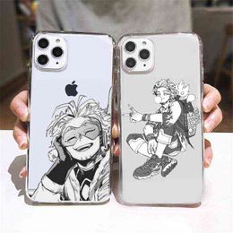 Hawks Coat Anime My Hero Academia Custodia per telefono trasparente morbida per iPhone 5 5s 5c se 6 6s 7 8 11 12 plus mini x xs xr pro max AA220326