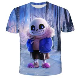 T-shirts Boys Teens Tshirts Summer Kid Undertale Game T-shirt 3D Printing Boy Cloths Short Sleeve Girl Top Tee Fit Kids Size 100-160 CmT-shi