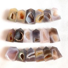 Natural agate crystal cave arts decoration rough ore mineral healing wand chakra energy stone