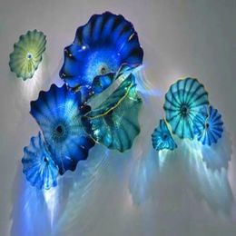 Wall Lamp Nordic Home Beside Light Blown Glass Flower Plate Decoration Living RoomWall