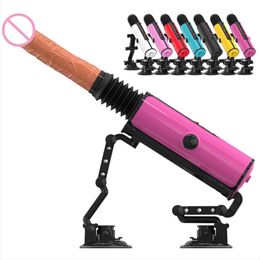 Sex toy massager Automatic Telescopic Electric Female Machine Gun Vibrator Thrusting Penis Realistic Dildo g Spot Toy for Women