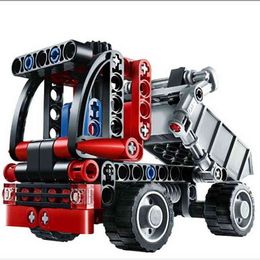 3345 Technical City Series Mini Container Truck Figure Blocks Construction Building Toys For Children G220524