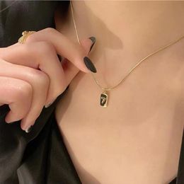Pendant Necklaces Korea Lucky Number 7 Clavicle Chain Necklace Classic Gold Colour For Women Trendy Digital Charm Collar JewelryPendant