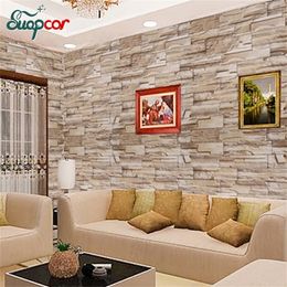 063m Brick Vinyl Self Adhesive Wallpaper Roll Waterproof PVC Decorative Film for Home Kitchen Bar Coffee House Wall Stickers T200601