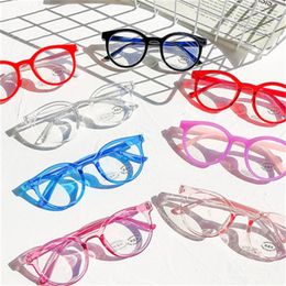 Fashion Sunglasses Frames Optical Glasses Children Safe Eyeglasses Plain Mirror Silicone Anti-blue Light Goggles Eyewear Frame Round Glass F