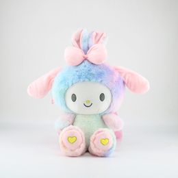 4 Styles Long Ear Rabbit Rainbow Stuffed Plush Backpack Big Eye / Squint Lolita Design Kids Out Holiday Toy Soft Gift