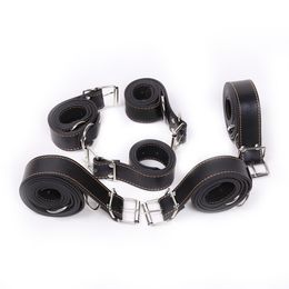 6pcs/set Leather Belt sexy Bondage SM Adult Products Binding Accessories Belts Bedding Toys