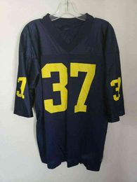 Mit Full embroidery Rare Vintage 90s NCAA Michigan Wolverines Jarrett Irons 37 Football Jersey Stitched custom any name number Jersey