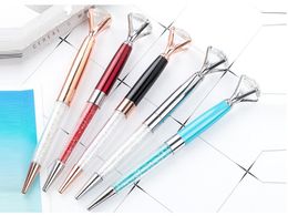 Large Diamond Metal Ballpoint Luxury Big Crystal Diamond Ballpoint Metal Pen Crystal Pen Business Gift Wedding