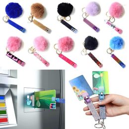 Keychains Long Nails Puller Keychain Acrylic Card Grabber Multifunctional Keyrings Social Distancing Touchless Tool Enek22