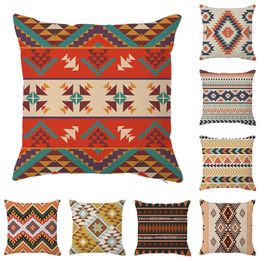 Pillow Case Bohemian Cushion Cover Colourful Geometric Ethnic Style Home Decor Office Sofa Pillow Case Outdoor Camping Throw 220714