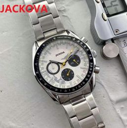 Famous all dials working classic designer watch stopwatch 43mm Luxury Fashion Full Functional Men Watches Large dial man quartz clock bracelet wristwatch