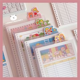 MINKYS Arrival Kawaii B5 Binder Refillable Vocabulary Word Book Foreign Languages Memory Notebook School Stationery 220401