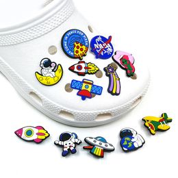 moq 100pcs space croc charms UFO alien Soft Pvc Shoe Charm Accessories Decorations custom JIBZ for clog shoes