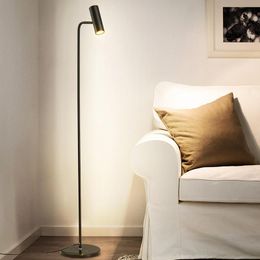 Floor Lamps Enna Lamp LED Dimmable Gold/Black/White Minimalist Spotlight Foyer Bedroom Vertical Home Decor Reading LampFloor