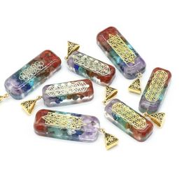 Yoga Orgonite Meditation 7 Chakra Crystal Necklaces Natural Chakra Chip Stone Pendant Necklace for Women Men Fine Fashion Jewellery