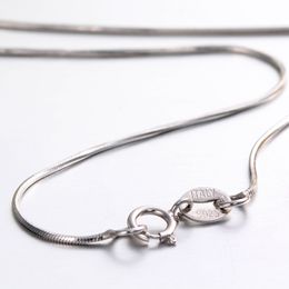35cm 80cm 0 75mm Fino Slim Real 925 Octagon Snake Chains Long Necklace Women Kids Girls Jewelry Kolye Colier 220722