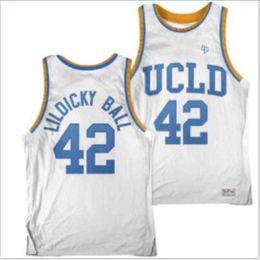 Chen37 Custom Men Youth women Vintage UCLD Windy City Jersey #42 Lil Dicky Basketball Jersey Size S-6XL or custom any name or number jersey