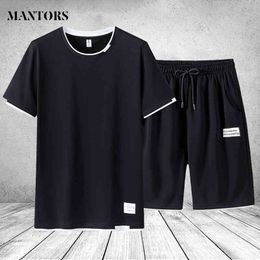 Tracksuits Men T Shirts Summer 2022 Gyms Spring Tshirts+Shorts Casual Men's Track Suit Sportswear Fitns Male Cloth Sets 4XL