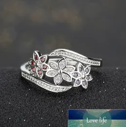 band rings Trendy Color Vintage Micro Zircon Flower Rings For Women Wedding 925 Sterling Silver