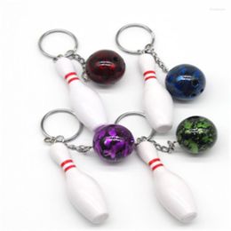 Keychains Bowling Metal Keychain Car Key Chain Ring Sports Keyring Pendant For Man Women Gift Miri22