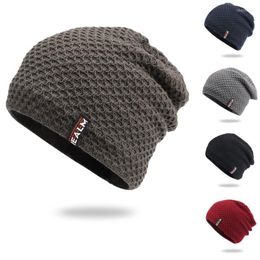 Beanie/Skull Caps Winter Hats For Women Men Beanies Knit Cap Gorras Bonnet Within Riga Velvet Black Casual Hat Male Outdoor Ski Stocking Chu