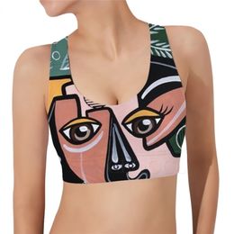 Women Sports Vest Polynesia Abstract Art 3D Pattern Sleeveless Tank Tops Fashion Yoga Running Women Fitness Bras Tops W220616