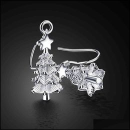 Charms Jewellery Findings Components Fashion Personality 100% 925 Sterling Sier Christmas Tree Drop Women Charm Thread Earrings Gift Deliver