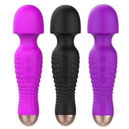 NXY Vibrators Female Masturbation Products Frequency Conversion Massage Stick Charging Silicone Sex Artifact 220713