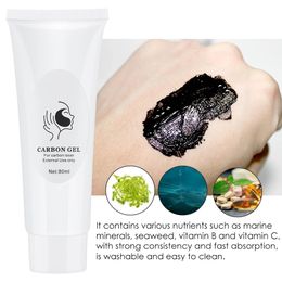 Black Carbon Gel Peeling Accessories Parts Blackhead Remover Smoothing Soften Skin Facial Cream 80ml For Laser Peel Facial Whitening