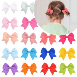 Ins Mini children's bow hair clip baby hair clip solid Colour girl simple side clip